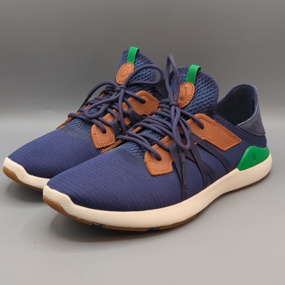 Olukai Mio Li Mens US 9 Blue Sneaker Shoes Casual Outdoors Walking Comfort
